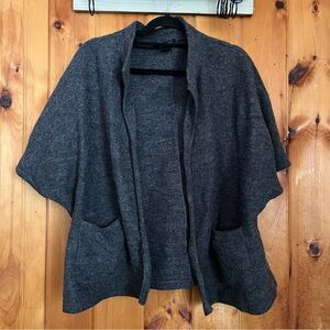 Tally Ho Charcoal Open Front Poncho